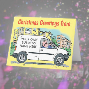 Votre nom d'entreprise sur la carte de Noël Van