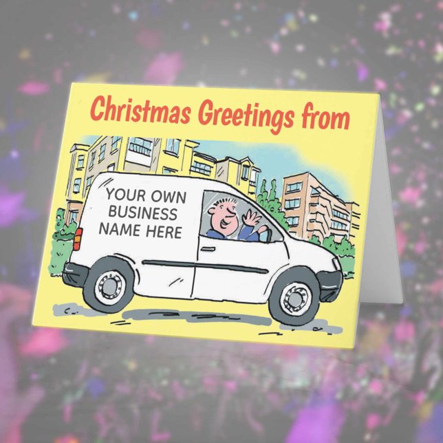 Votre nom d'entreprise sur la carte de Noël Van (Créateur téléchargé)