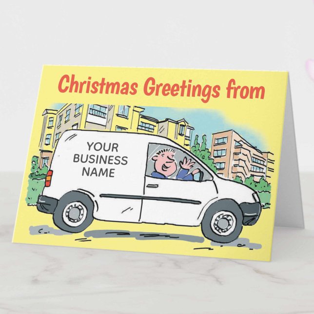 Votre nom d'entreprise sur une carte de Noël Van (Créateur téléchargé)