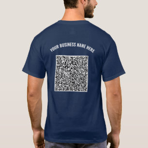 Votre nom d'entreprise Texte Code QR T-Shirt Modèl