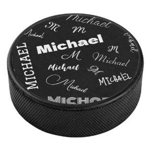 Votre nom et monogramme motif personnalisé noir