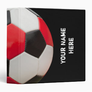 Votre nom Here Soccer Classeur avec Ball Graphic,