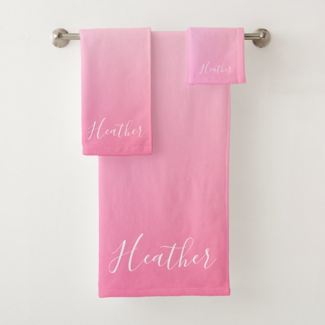 Votre nom ou mot | Pink Ombre Gradation (En situation)