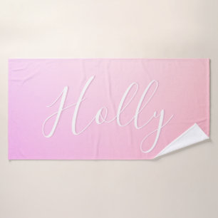Votre nom ou mot Pink Ombre Gradation