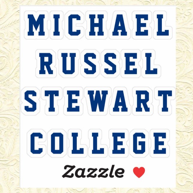 Votre nom ou texte 4 lignes Stickers transparents (Créateur téléchargé)