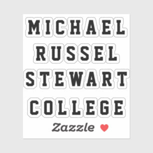 Votre nom ou votre texte 4 Lignes Stickers transpa