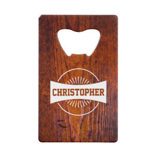 Votre nom Rustic Wood Retro Logo Monogramme