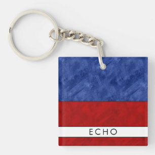 Votre nom + Signal Nautique Drapeau E Écho