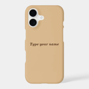 Votre nom sur étui de téléphone marron clair