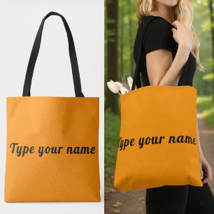 Votre nom sur un sac fourre-tout orange