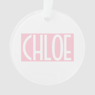 Votre nom Texte blanc gras sur rose clair