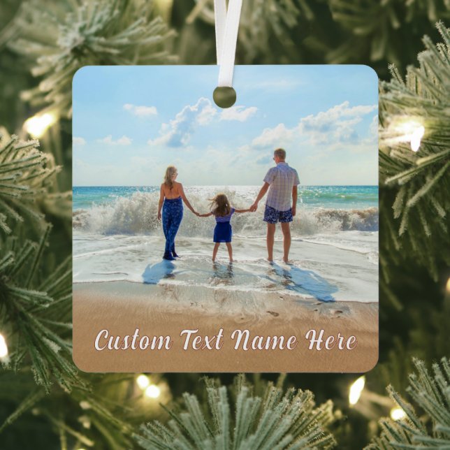 Votre ornement de Noël photo avec texte personnali (Insitu)
