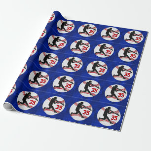 Votre papier d'emballage cadeau de base-ball de