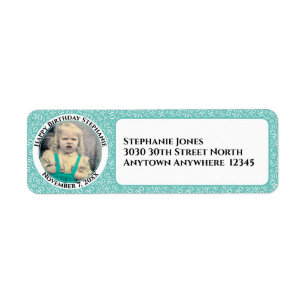 Votre photo 30e anniversaire Numéro Patten Turquoi