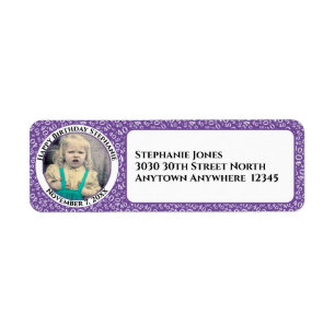 Votre photo 40e anniversaire Numéro Patten Purple