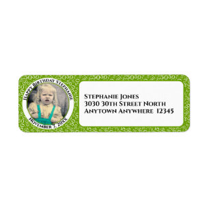 Votre photo 50e anniversaire Numéro Patten Vert/Bl