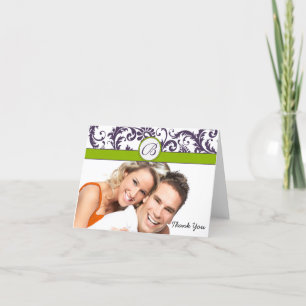Votre photo Apple Green & Lapis Damask Merci