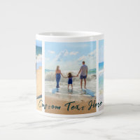Votre photo Collage Mug café avec texte personnali