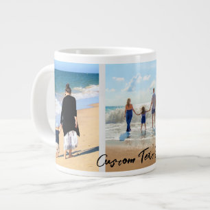 Votre photo Collage Mug café avec texte personnali