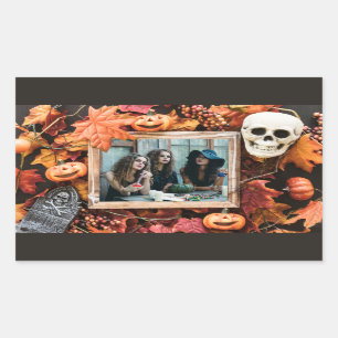 VOTRE PHOTO dans un cadre d'Halloween autocollants