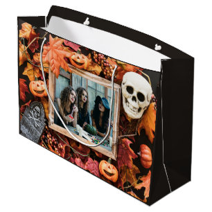 VOTRE PHOTO dans un cadre d'Halloween grand sac ca