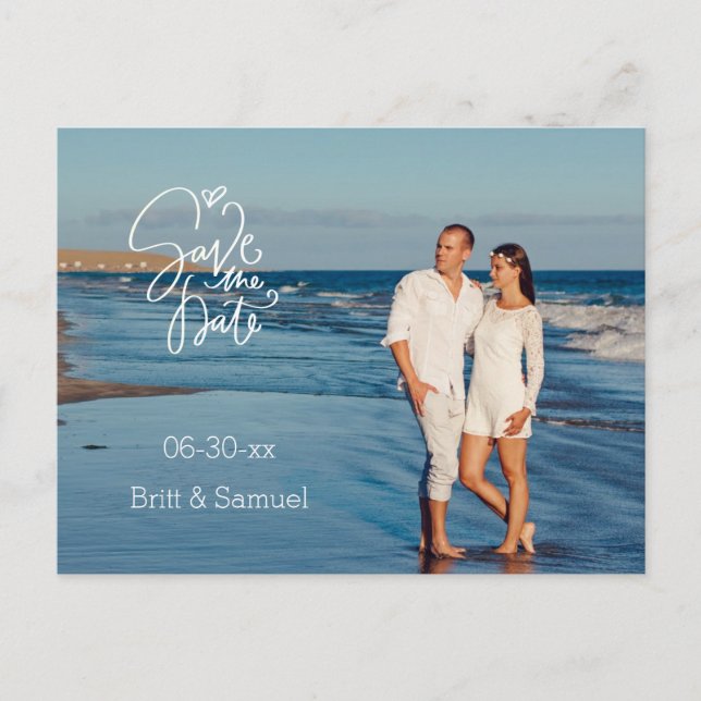 Votre photo Enregistrer la date de l'annonce Carte (Devant)