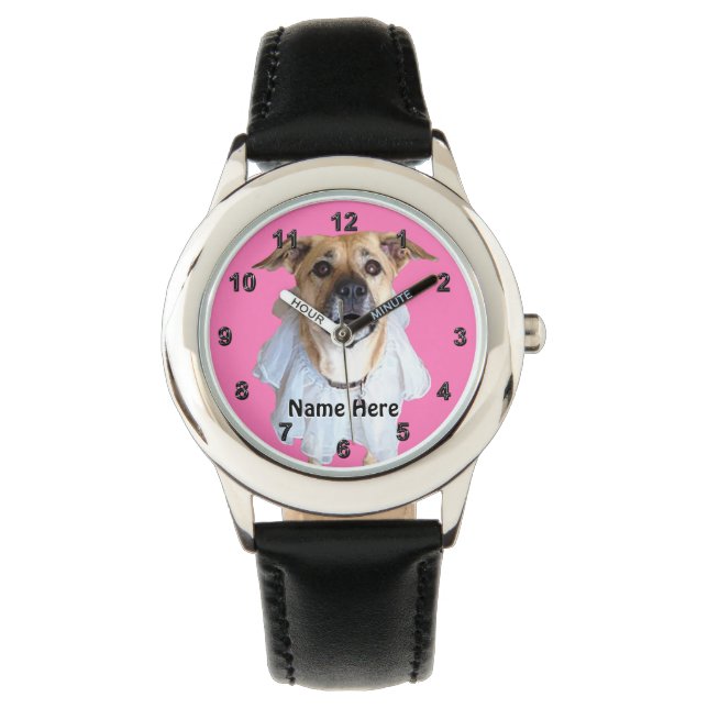 Votre photo et nom Montres personnalisées pour enf (devant)