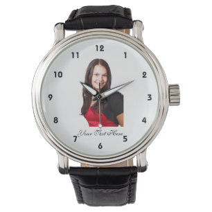 Votre photo et texte - montre faite sur commande