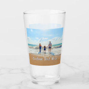 Votre photo et votre texte personnalisé Verre pers