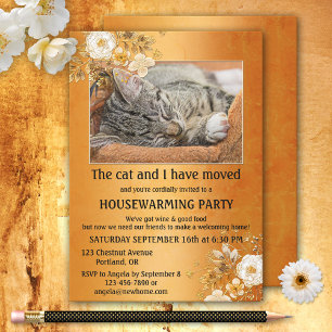 Votre Photo Gold Moving Houseécher Invitation
