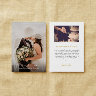 Votre photo mariage, carte de remerciements de bor