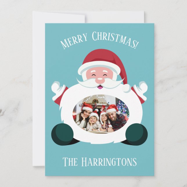 VOTRE PHOTO personnalisée Père Noël Carte de Noël (Devant)
