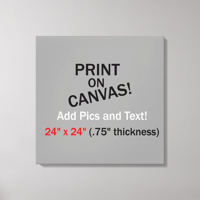 Votre photo sur toile - 24 po x 24 po (épaisseur d (Recto)