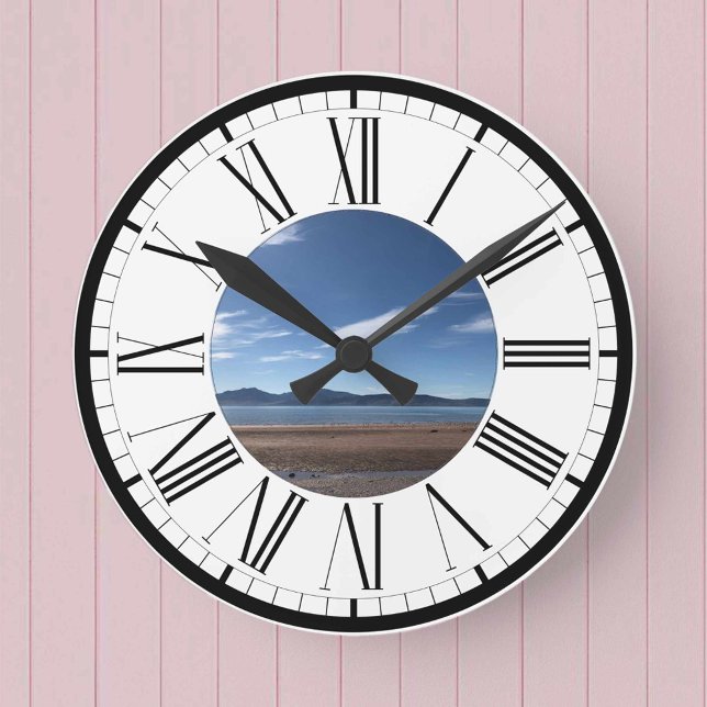 Votre photo sur une horloge ronde personnalisée (Créateur téléchargé)