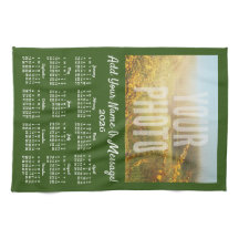Votre photo Tea Serviette Calendrier Vert