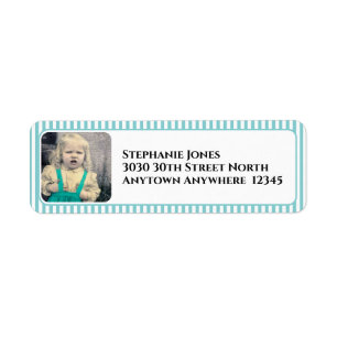 Votre photo Tout âge Simple Stripes Motif Aqua