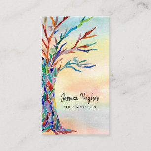 Votre Profession Carte de visite d'arbre coloré