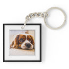 Votre propre Carré 2 Photo encadré noir Inlay