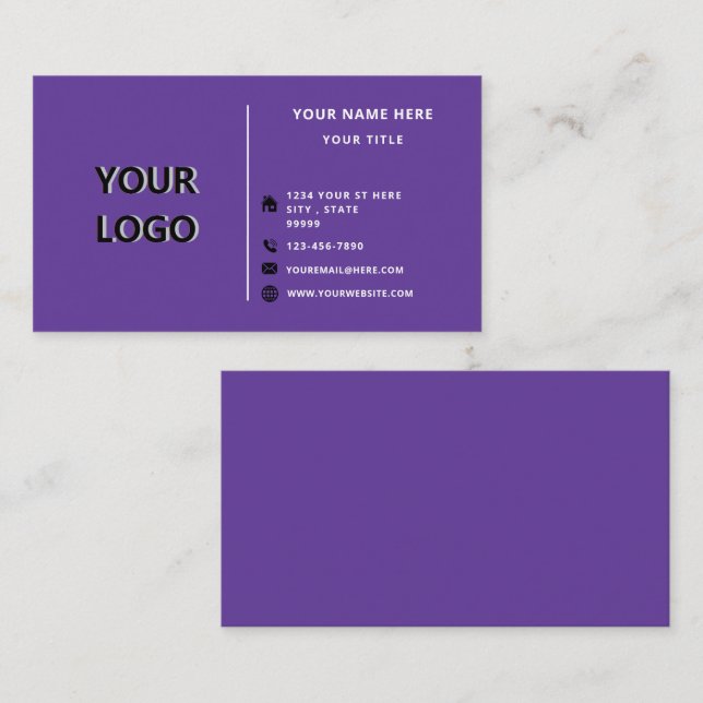 Votre propre modèle de carte de visite promotionne (Devant / Derrière)