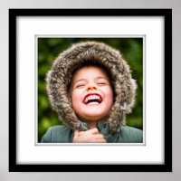 Votre Propre Photo Poster Carré Black Inlay encadr