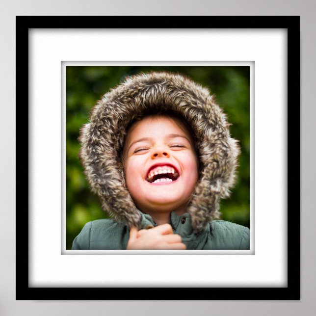 Votre Propre Photo Poster Carré Black Inlay encadr (Devant)