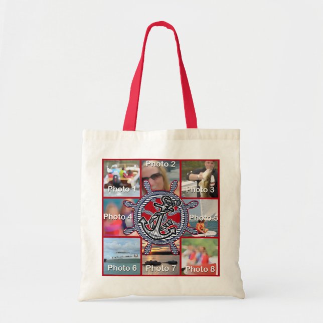 Votre propre sac nautique personnalisé 8 images (Devant)