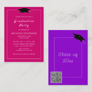 Votre QR Code Graduation Invitation Couleurs perso