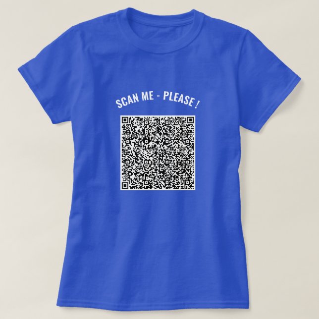 Votre QR Code Scan Info Texte Joué T-Shirt cadeau (Design devant)