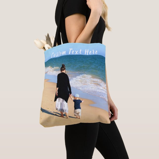 Votre Sac fourre-tout Photo Ywith Texte Personnali (De près)