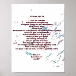 Votre sang, votre vie 21cm x 28cm Poster de valeur