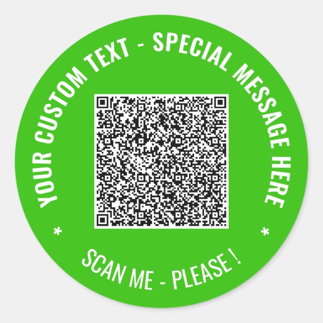 Votre Sticker de texte personnalisé de code QR Cho (Devant)
