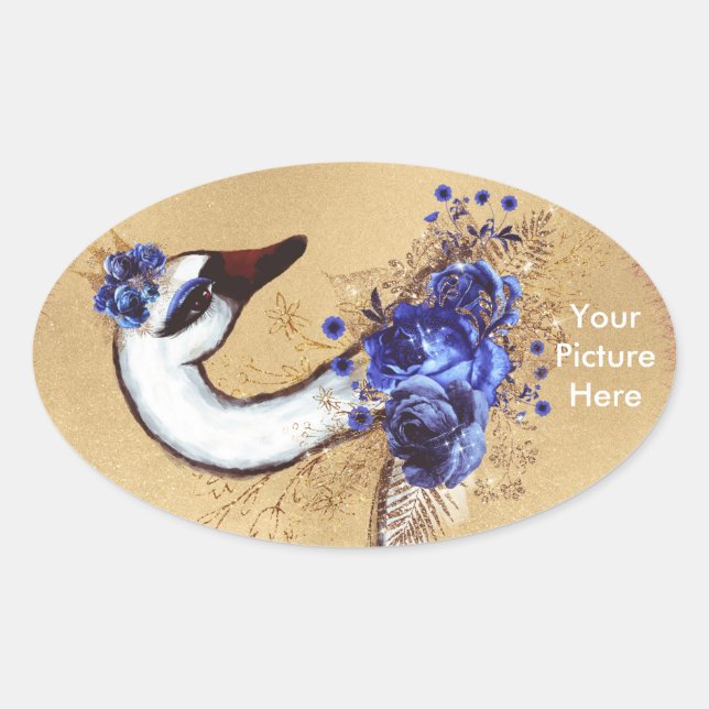 Votre Sticker Oval Photo personnalisé (Devant)