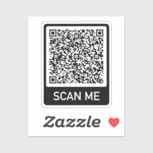 Votre Sticker promotionnel Scan Me Code QR Info