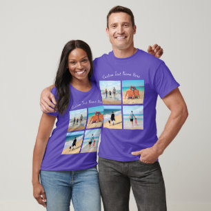 Votre T-shirt Collage Photo avec nom de texte pers